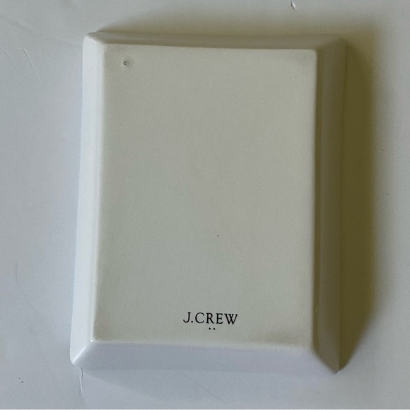 J. Crew Ceramic Trinket Dish Jewelry Organizer Silver EUC Men’s Women’s keys 5.5 - Picture 4 of 16